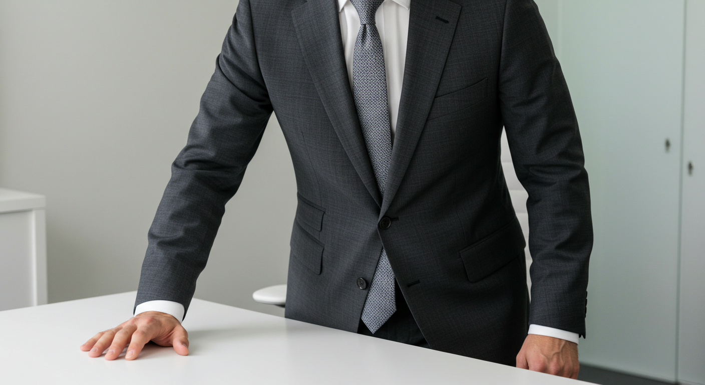 オフィス家具を査定する男性