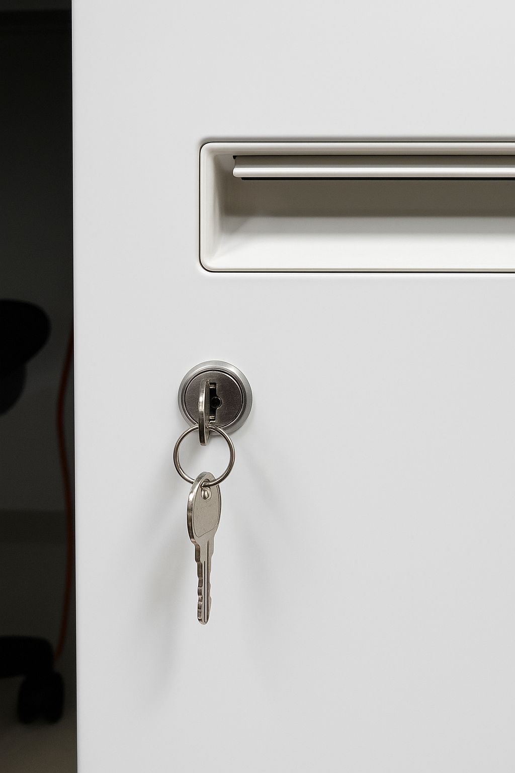 鍵付きの引き出し