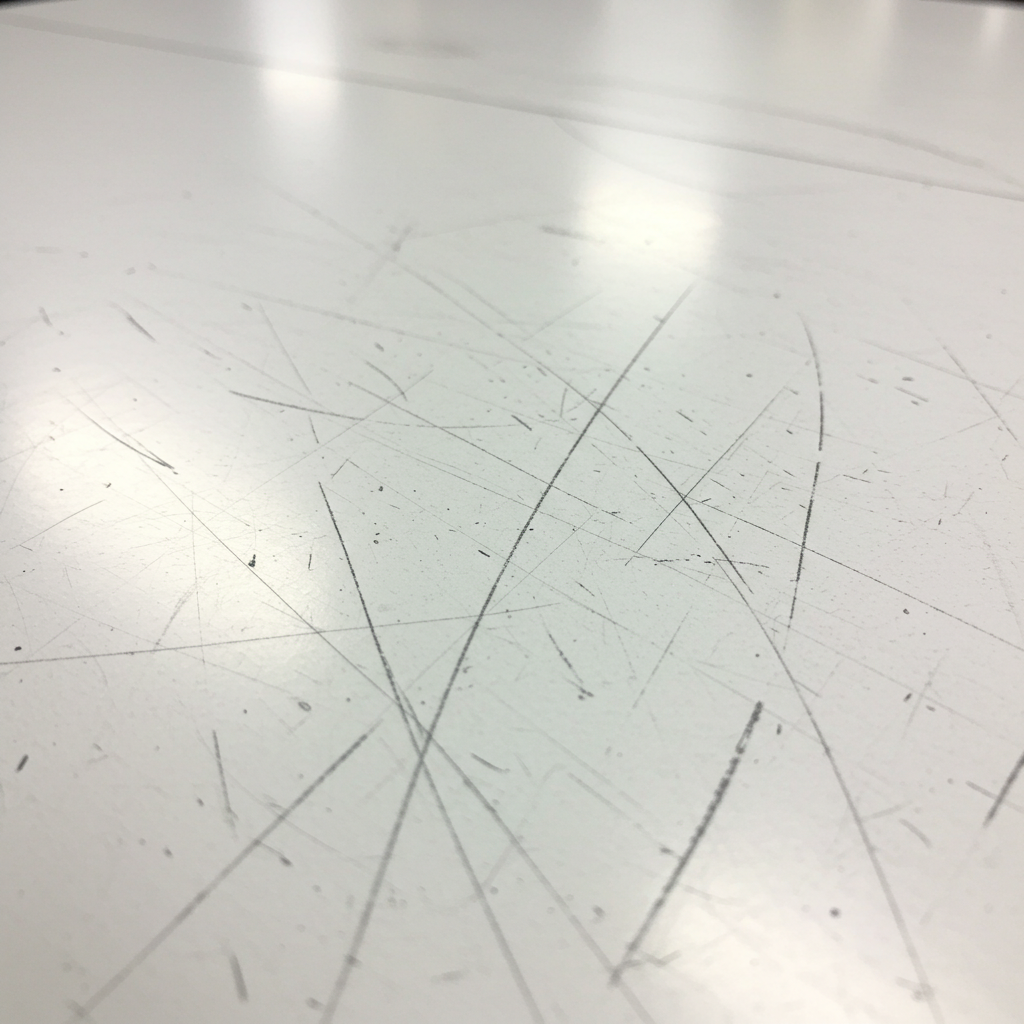 傷だらけの天板